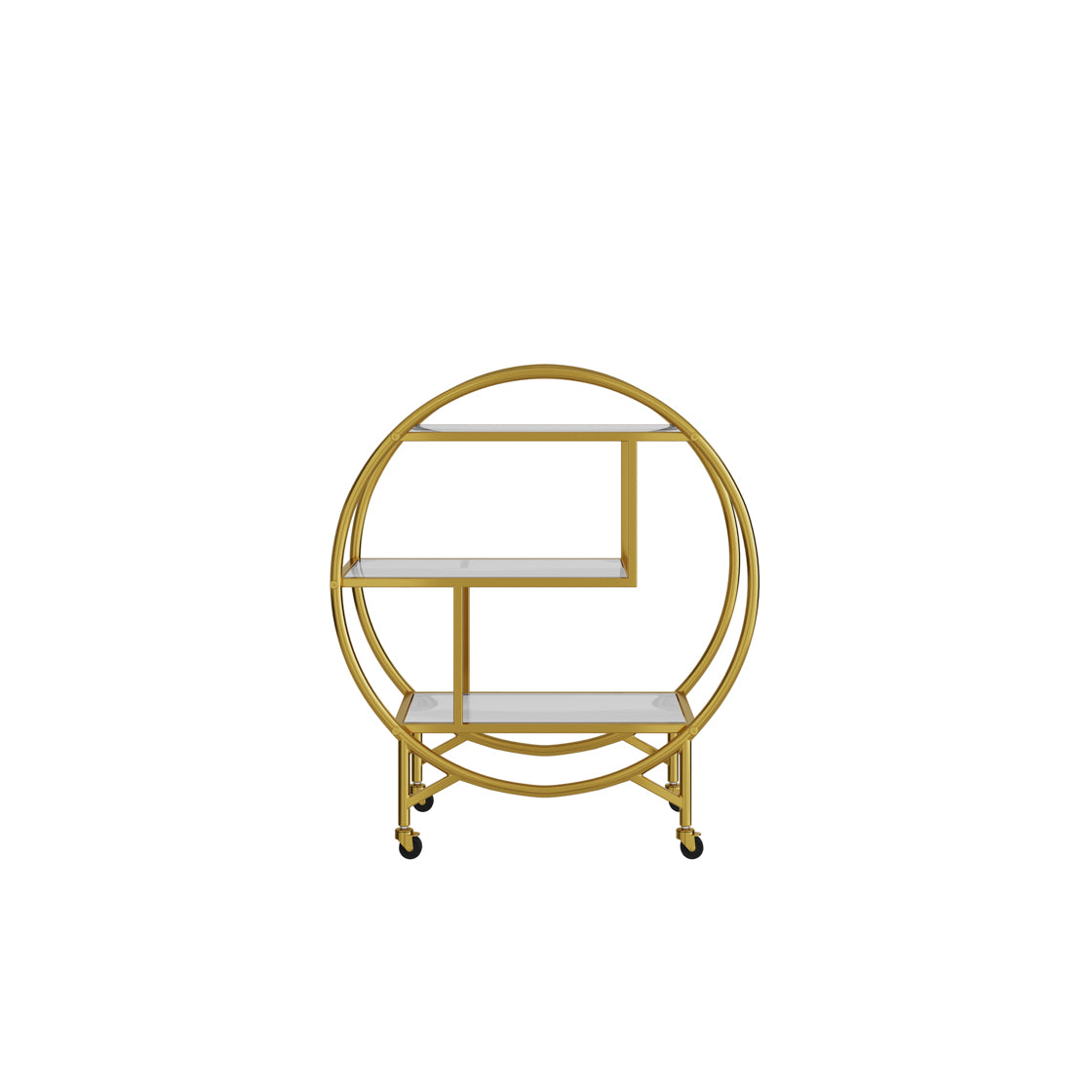 Dixie Gold Round Drinks Trolley
